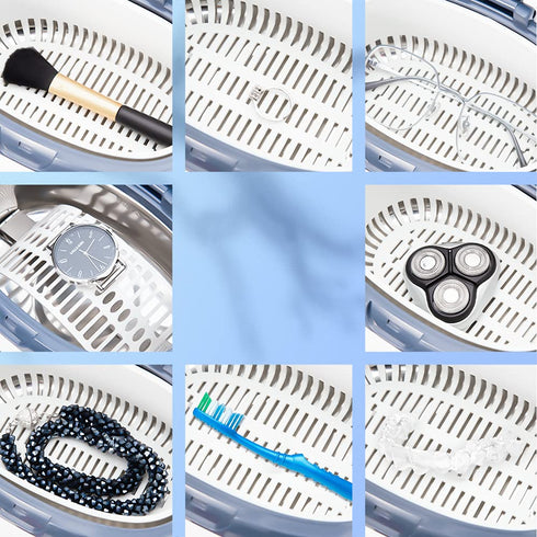 Ultrasonic Jewelry Cleaner, 40kHz Professional Cleaner Machine with Carry Holder and Cleaning Basket for Jewelry,