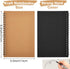 Epakh 36 Pack Blank Spiral Notebook - Unlined A5 Soft Cover Sketchpads for Students, 100 Pages (Black, Brown)