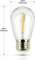 1W S14 Bulbs, 15-Pack Newhouse Lighting Outdoor Weatherproof LED Replacement String Light Standard Base