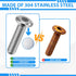 TROPUNAIL 1/4-20 1'', 304 (50-Pack) Hurricane Shutter Screws X Stainless Steel Sidewalk Bolts, Rust-Resistant