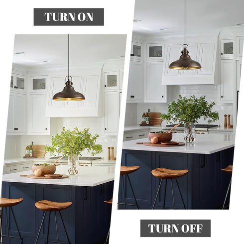 Hallway,2 Packs Oil Rubbed Bronze Pendant Light Modern Pendant Lights for Kitchen Island Hanging Lighting Fixture Over