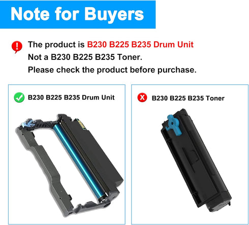 LCL Compatible 1 Pack Black 013R00691 High-Yield Drum Unit Replacement for Xerox B230/B225/B235 Printers