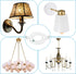 125mm (4.9") PATIKIL Universal Light Fixture Mounting Bracket Kit, Light Crossbar Round Ceiling Plate with Screw