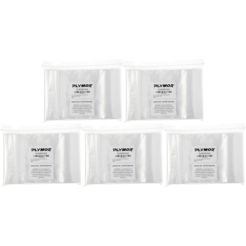 Plymor 2 Mil Zipper Reclosable Plastic Bags, 6" x 8" (Pack of 500)