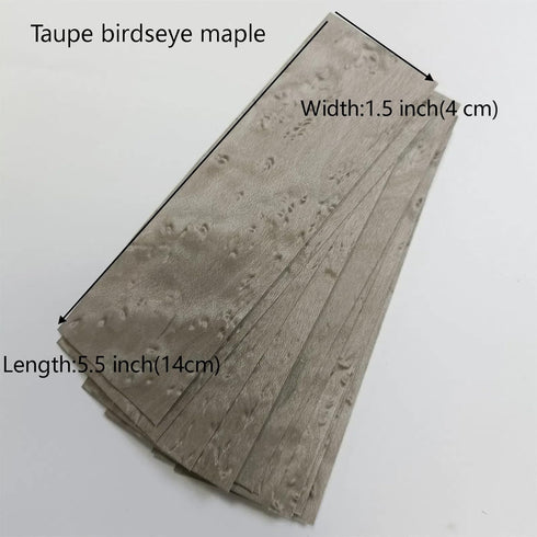 Sheet,1.5" x5.5",50 1/60" Unfinished Exotic Fingerboard Wood Veneer Pieces Without Paper Thickness,Ideal