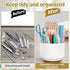 Desk Organizer, Minimalist Modern Design Pen Holder for Desk 360°Rotating Office Accessories with 5 Compartments