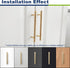 2-Pack Solid Brass Kitchen Cabinet Pulls, Gold Modern T-Bar Handles, 3-3/4-Inch Hole Center, Polished Finish