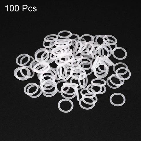 uxcell Silicone O-Rings, 13mm OD 10mm ID 1.5mm Width VMQ Seal Gasket for Compressor Valves Pipe Repair, White, Pack of 100