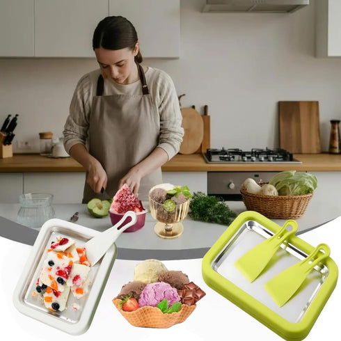 Generic Maker2026 At Home Rolled Ice Cream Kit Instant Ice Cream New At Home Rolled Ice Cream Maker KitHomemade DIY
