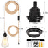 eopriod 15ft E26 E27 Bulb Hanging Lamp Kit with On/Off Switch, Plug in Pendant Light Kit for Home Lighting, Lamp Cord