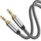 Tan QY 3.5mm Nylon Braided Aux Cable 6Ft, Audio Auxiliary Input Adapter