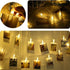 50LED 8 Dimmable 17FT Decute Photo Clips String Lights Holder Timer Function Modes with Remote, Fairy Starry Lights