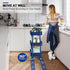 EAGMAK 3 Tier Utility Rolling Cart, Metal Storage Organizer Trolley with Handle and Lockable Wheels for Kitchen, Office
