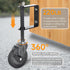 4 Inch Heavy Duty Gate Wheel with Brake, Spring Loaded Caster Wheel, Outdoor Gate Helper for Wooden PVC Fences, 220 Lbs