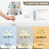 Krafig Colorful Sewing Machine Florals Table Lamp Nightstand Lamp with Linen Fabric Lamp Shade Night Light Bedside Desk