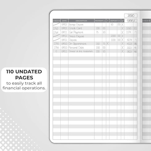 Clever Fox Check Register Book - Deluxe Transaction Register, Accounting Ledger Book, Checkbook Register & Checking
