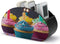 JTREHY Colorful Happy Birthday Cupcakes Remote Control Holder 5 Compartments Remote Caddy Tray