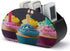 JTREHY Colorful Happy Birthday Cupcakes Remote Control Holder 5 Compartments Remote Caddy Tray