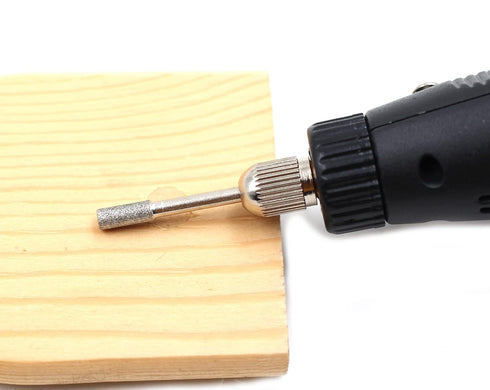 1/8" Shank Diamond Coated Cylindrical Grinding Mounted Point Bits Burrs, 10 pcs, 4 mm Head, Compatible with Rotary Tool