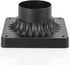 3.0" 2 Pack Lighting Outdoor Post Light Mounting Base OD Heavy-Aluminum Pier Mount Adapter in Black Finish for Deck