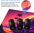 Pink Purple Neon Sunset Desk Mat Mousepad, Cool Futuristic Car Extended Large Gaming Mouse Pad, 31.5 x 15.7 inch