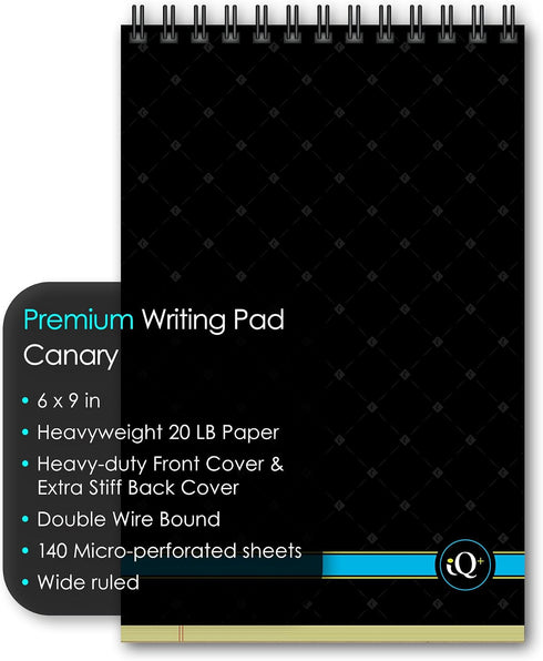 iScholar 6" 9", 140 (69120) iQ+ Premium Writing Pad, Canary, x Sheets, Double-Wire