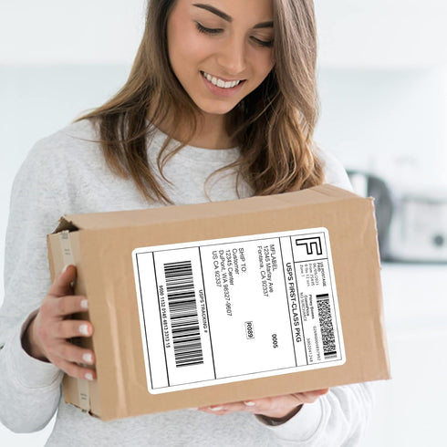 MFLABEL Full Sheet Sticker Labels, 150 Labels, 8-1/2" x 11" White Matte Label Paper for Laser & Inkjet Printer