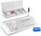 Birch Desktop Whiteboard - Cloud Glass Dry Erase Board with Storage & Multiple Markers for Desk Top Use