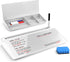 Birch Desktop Whiteboard - Cloud Glass Dry Erase Board with Storage & Multiple Markers for Desk Top Use