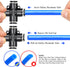 TAILONZ PNEUMATIC Pack of 5 4 Way 1/4 Inch OD Straight Push Fittings Plastic Quick Release Connectors Air Line Fittings