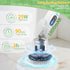 8 51.2in 90Min Electric Spin Scrubber - Household Cleaning Brush with Heads, Extendable Pole Bathroom Scrubber