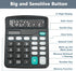 Desktop Calculator with Big Buttons, Dual Power Source, Solar and Battery, Large Display Screen for Office and
