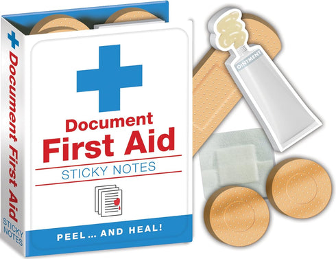 The Unemployed Philosophers Guild Document First Aid Booklet - 3.25" x 4.25" with Self-Sticky Notes Inside