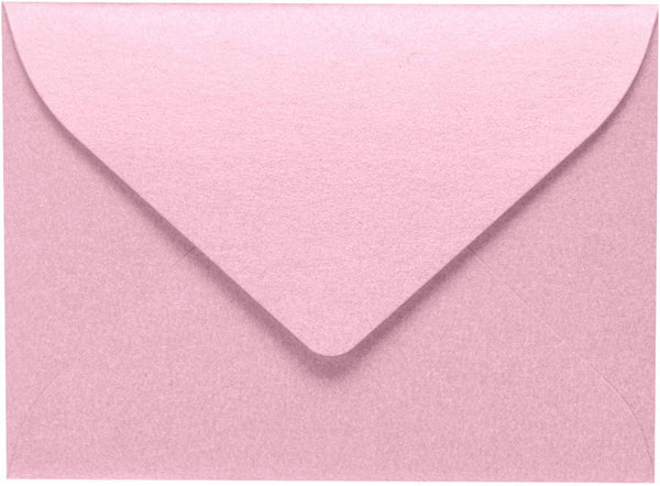 LUXPaper #17 Mini Envelopes | 2 11/16" x 3 11/16" | 50 Qty Rose Quartz Metallic 80lb. Text