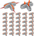 EEEKit 30Pcs Compact Wire Conductor Connector, T-Shape Lever Nut Quick Splitter 3 Way Electrical Connectors, AWG 28-12