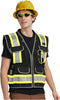 AYKRM Heavy Woven cotton High Vis Reflective work construction safety vest for