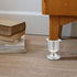 4pcs Set KICHOUSE Aluminum Alloy Replacement Legs for Sofa and Side Table, Oval Silver Sofa Feet Support for Furniture