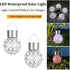 2 Pack Hanging Solar Light Outdoor, Waterproof Ball Shaped Night Light for Gardens, Patios