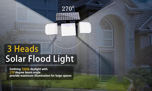 siarenomo Lights,2500LM 167 LightsIP65 Waterproof270Wide 3 Modes3 (2) Solar Outdoor LED Motion Sensor Outdoor Angle