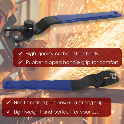 Seentech Upgraded SEWA20 Adjustable Grinder Wrench, Compatible with Makita Bosch Milwaukee Angle Grinder Power Tools -