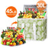 1-Pack Bodaon Insulated Reusable Grocery Shopping Bags, X-Large Picnic Cooler Bag with Top Cold, Green-Leaf