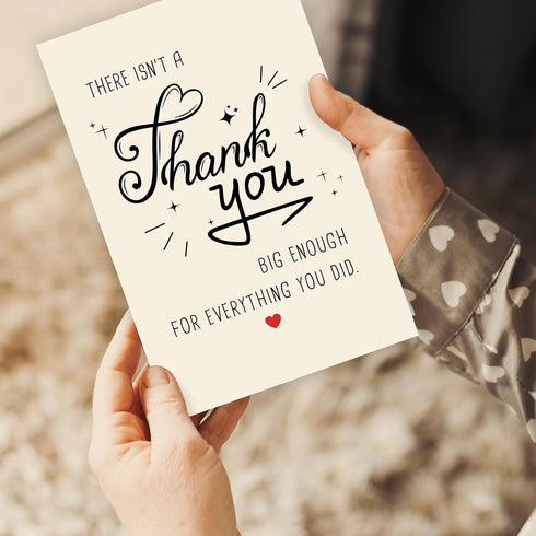 gerdiny Funny Thank You Gifts for Men Women, Simple Thank You Card for Teacher Boss Coworker, There Isnt A Thank You