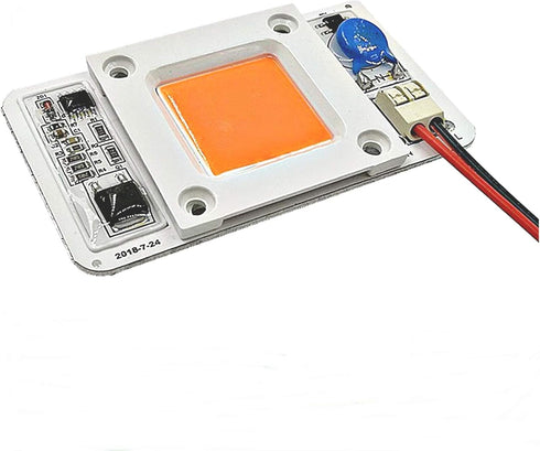 Lansan 50W 400-780NM) Driverless Solderless LED Chip Integrated Smart IC DIY (Full Spectrum-Pink