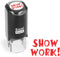 ExcelMark Round Teacher Stamp - Show Work! - Teacher Stamp with RED Ink