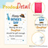 Funny Fathers Day Card for Dad from Daughter Personalized Fathers Day Card Gifts for Papa Dad from Sweet Heart Daughter