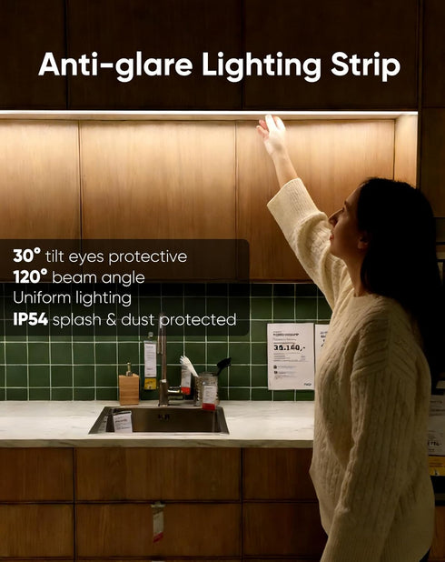 24V Cozy 342 6000K 18 Shine Decor Under Cabinet Lighting Strip, Free Cuttable LED Silicone Neon Rope Hardwired
