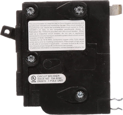 Siemens HI 15-Amp D115 QO Replacement Single Pole Circuit Breaker, as shown in the image