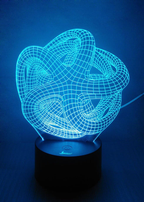Alien Creatures 3D Night Light, LED Illusion Lamp with 7 Color Changing Lights, Home Decor and Best Gift