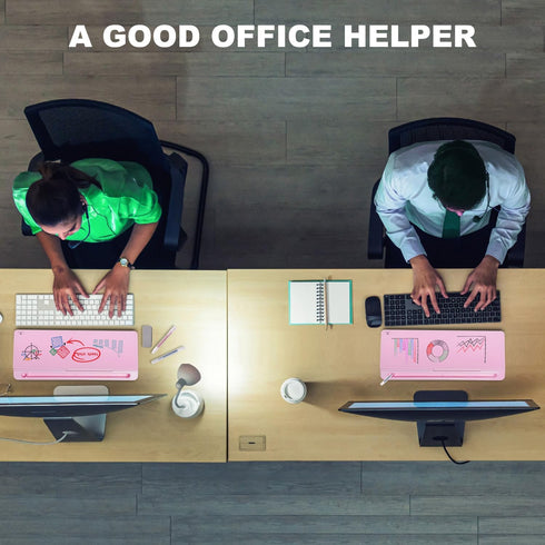 TSJ OFFICE Desktop Whiteboard Dry-Erase Board, Computer Keyboard Stand with Drawer, Desk Organizers for Office