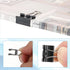 Black Binder Clips, 500 Pieces, 0.6 Inch Medium Paper Clamps for Classroom and Office Supplies